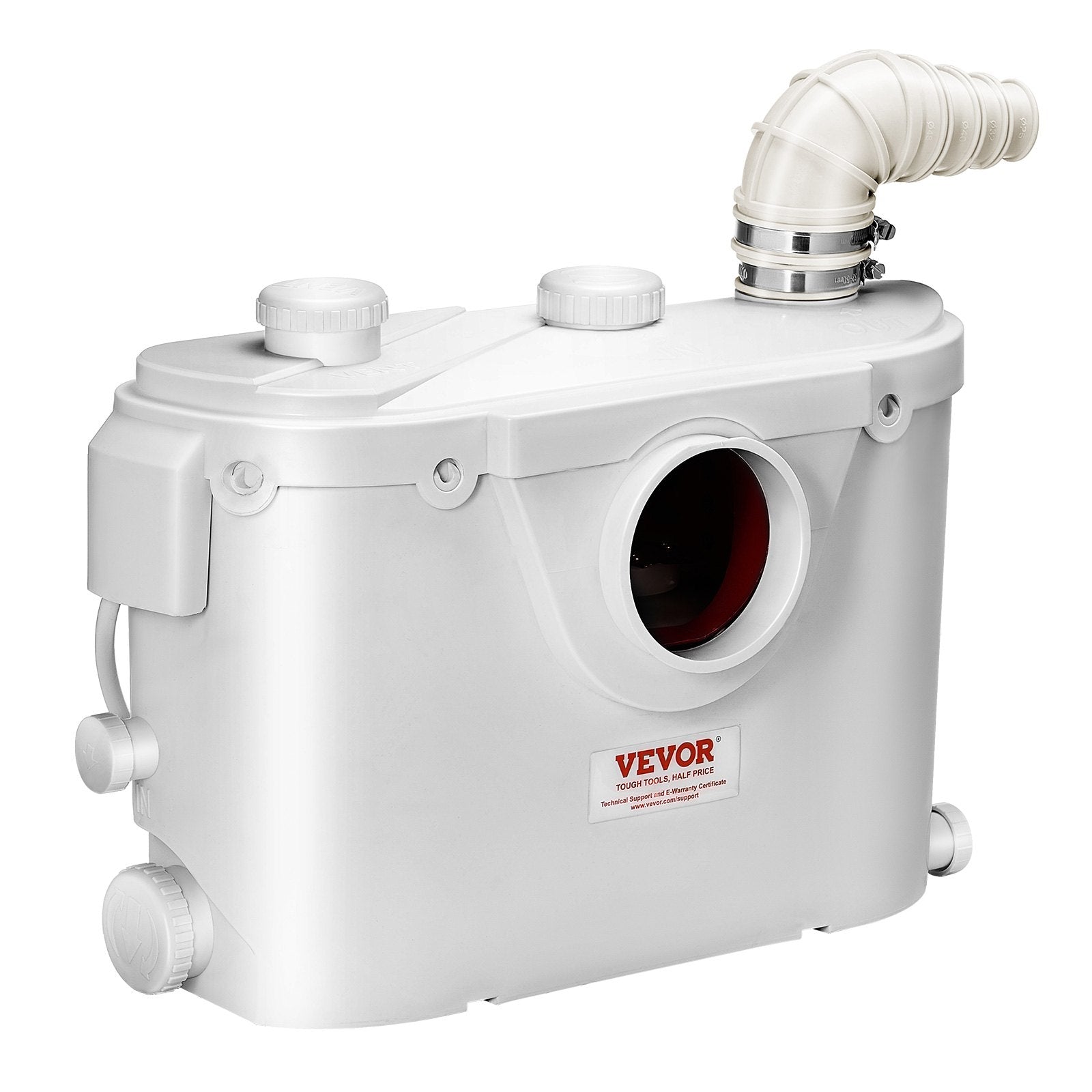 VEVOR Macerator Pump 500W 29 GPM Flow 26 ft Head Lift for Toilet Basement Sink