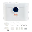 VEVOR Macerator Disposal Pump Basement Macerator Pump 700W with 3 Water Inlets