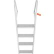 VEVOR Dock Ladder, Removable 4 Steps, 350 lbs Load Capacity, Aluminum Alloy Pontoon Boat Ladder with 4'' Wide Step & Nonslip Rubber Mat, Easy to Install for Ship/Lake/Pool/Marine Boarding