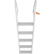 VEVOR Dock Ladder, Removable 5 Steps, 350 lbs Load Capacity, Aluminum Alloy Pontoon Boat Ladder with 4'' Wide Step & Nonslip Rubber Mat, Easy to Install for Ship/Lake/Pool/Marine Boarding