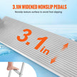 VEVOR Dock Ladder, Removable 3 Steps, 500 lbs Load Capacity, Aluminum Alloy Pontoon Boat Ladder with 3.1'' Wide Step & Nonslip Rubber Mat, Easy to Install for Ship/Lake/Pool/Marine Boarding