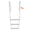 VEVOR Dock Ladder, Removable 3 Steps, 500 lbs Load Capacity, Aluminum Alloy Pontoon Boat Ladder with 3.1'' Wide Step & Nonslip Rubber Mat, Easy to Install for Ship/Lake/Pool/Marine Boarding