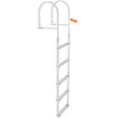 VEVOR Dock Ladder, Removable 5 Steps, 500 lbs Load Capacity, Aluminum Alloy Pontoon Boat Ladder with 3.1'' Wide Step & Nonslip Rubber Mat, Easy to Install for Ship/Lake/Pool/Marine Boarding