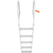 VEVOR Dock Ladder, Removable 5 Steps, 500 lbs Load Capacity, Aluminum Alloy Pontoon Boat Ladder with 3.1'' Wide Step & Nonslip Rubber Mat, Easy to Install for Ship/Lake/Pool/Marine Boarding