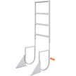 VEVOR Dock Ladder, Flip-Up 4 Steps, 350 lbs Load Capacity, Aluminum Alloy Pontoon Boat Ladder with 2'' Wide Step & Nonslip Rubber Mat, Easy to Install for Ship/Lake/Pool/Marine Boarding