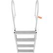 VEVOR Dock Ladder, Retractable 4 Steps, 350 lbs Load Capacity, Aluminum Alloy Pontoon Boat Ladder with 55.1''-67.1'' Adjustable Height, 4'' Wide Step & Rubber Mat, for Ship/Lake/Pool/Marine Boarding