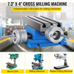 VEVOR Milling Machine Work Table Slide Milling Working Cross Table Machine Compound Slide Milling Table Precision Milling Cross Worktable (7.3 x 4 Inch)