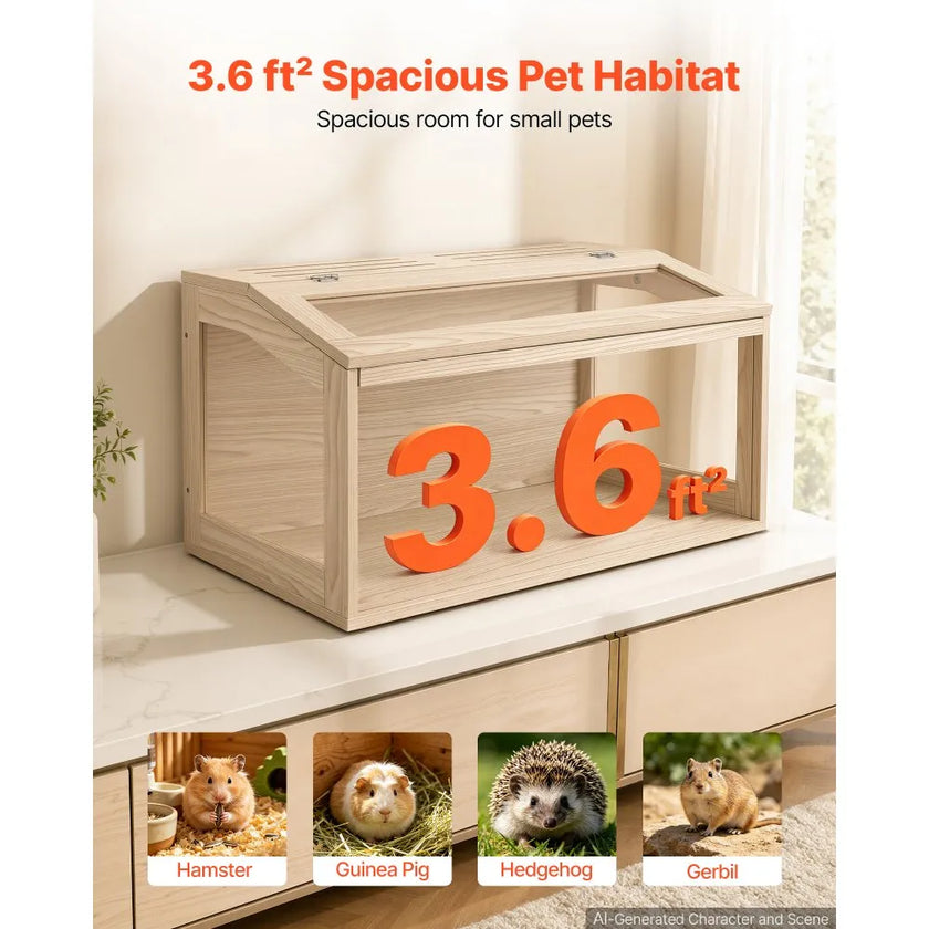 Wooden Hamster Cage, 31.9