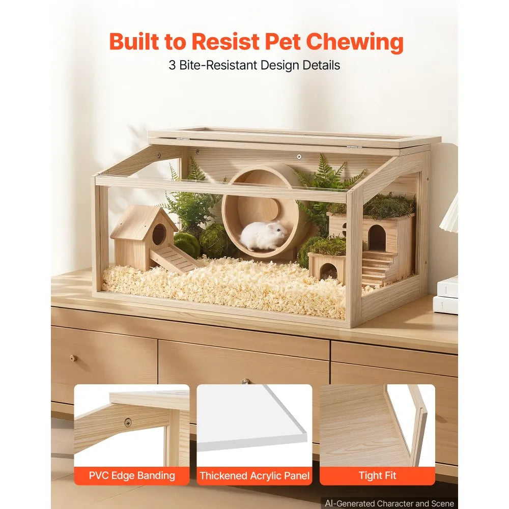 Wooden Hamster Cage, 31.9