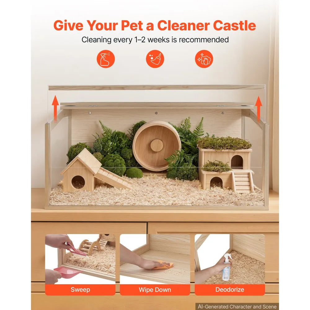 Wooden Hamster Cage, 31.9