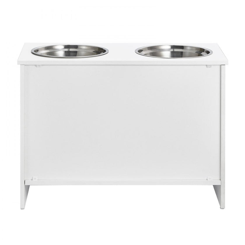VEVOR Pet Feeding Station w/ 2 Elevated Dog Bowls Dog Food & Toy Storage Cabinet