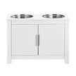 VEVOR Pet Feeding Station w/ 2 Elevated Dog Bowls Dog Food & Toy Storage Cabinet