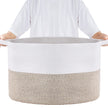 VEVOR Cotton Rope Storage Basket 87L Woven Blanket Basket 20 x 20 x 14 in