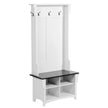 VEVOR Hall Tree Wooden Hall Tree with Bench 5 Hooks for Entryway & Hallway