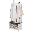 VEVOR Hall Tree Wooden Hall Tree with Bench 5 Hooks for Entryway & Hallway