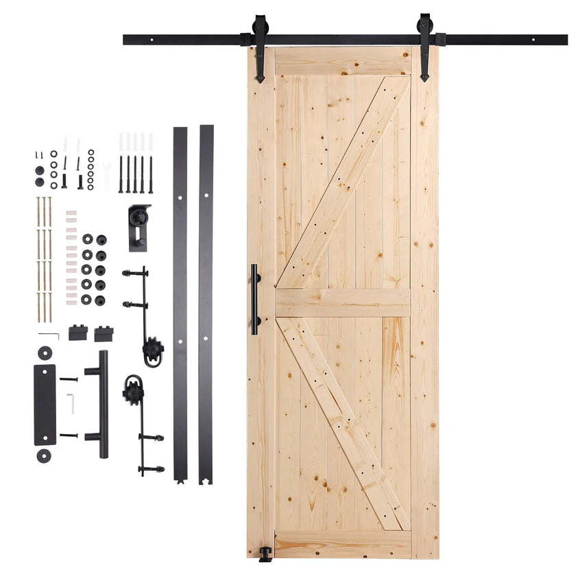 VEVOR Barn Door and Hardware Kit, 30