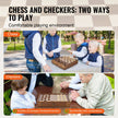 VEVOR Solid Wood Chess Set, 15 inch  2-IN-1 Chess Checkers Game Set, Chess Board Games with Storage Drawer & Weighted Chess Checkers Pieces & 2 Queens, for Adults Kids Tournament Professional Beginner