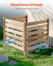 VEVOR Wood Privacy Fence 3 Panels Slatted Air Conditioner Fence 36