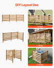 VEVOR Wood Privacy Fence 3 Panels Slatted Air Conditioner Fence 36