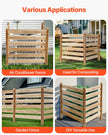 VEVOR Wood Privacy Fence 3 Panels Slatted Air Conditioner Fence 36