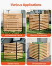 VEVOR Wood Privacy Fence 2 Panels Slatted Air Conditioner Fence 38