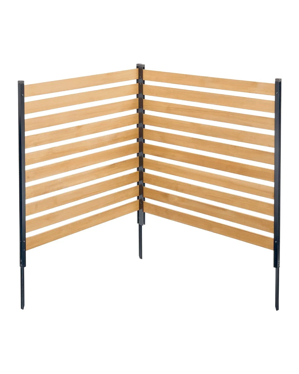 VEVOR Wood Privacy Fence 2 Panels Slatted Air Conditioner Fence 38