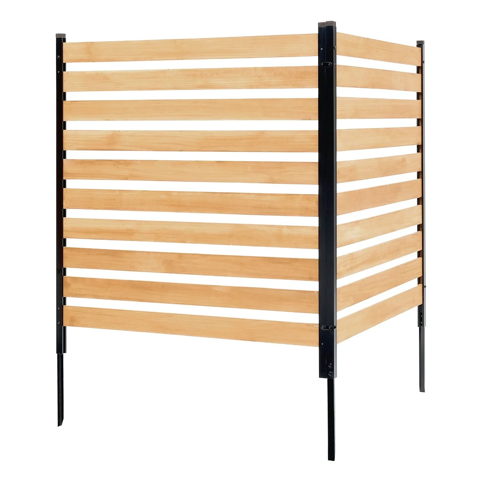 VEVOR Wood Privacy Fence 2 Panels Slatted Air Conditioner Fence 38