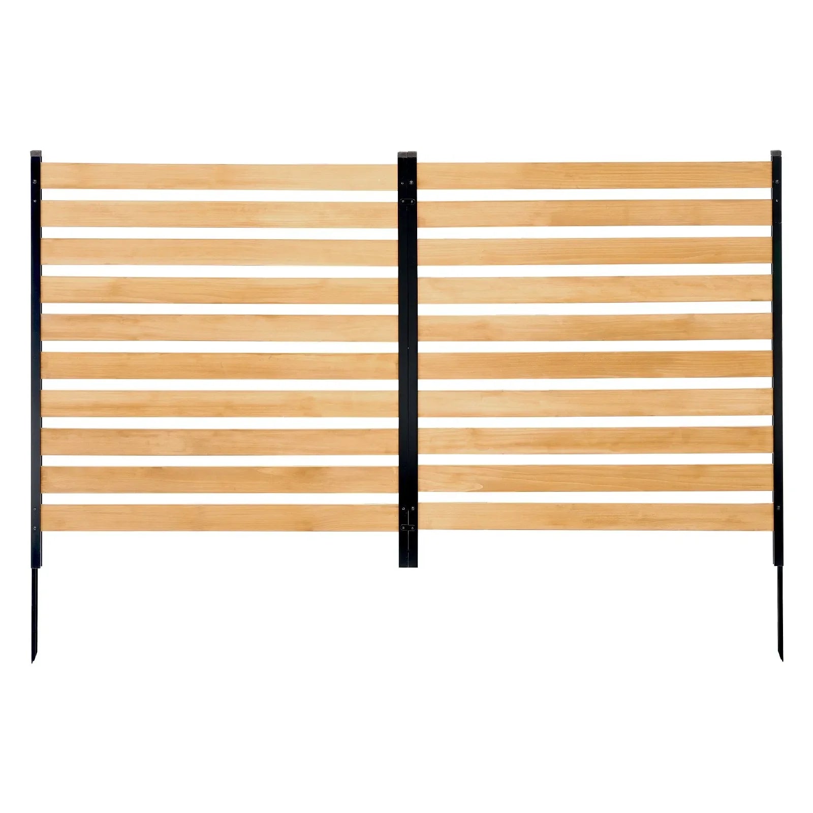 VEVOR Wood Privacy Fence 2 Panels Slatted Air Conditioner Fence 38