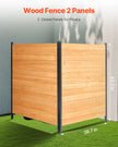 VEVOR Wooden Privacy Fence 2 Panels Solid Air Conditioner Fence 38