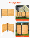 VEVOR Wooden Privacy Fence 2 Panels Solid Air Conditioner Fence 38