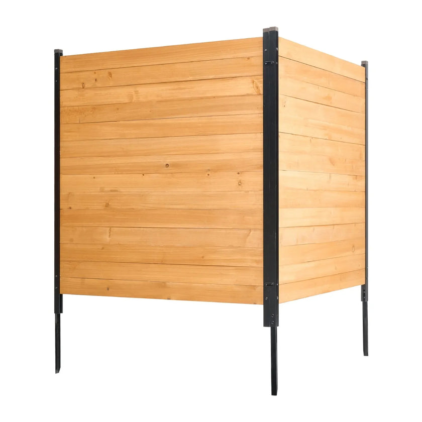 VEVOR Wooden Privacy Fence 2 Panels Solid Air Conditioner Fence 38