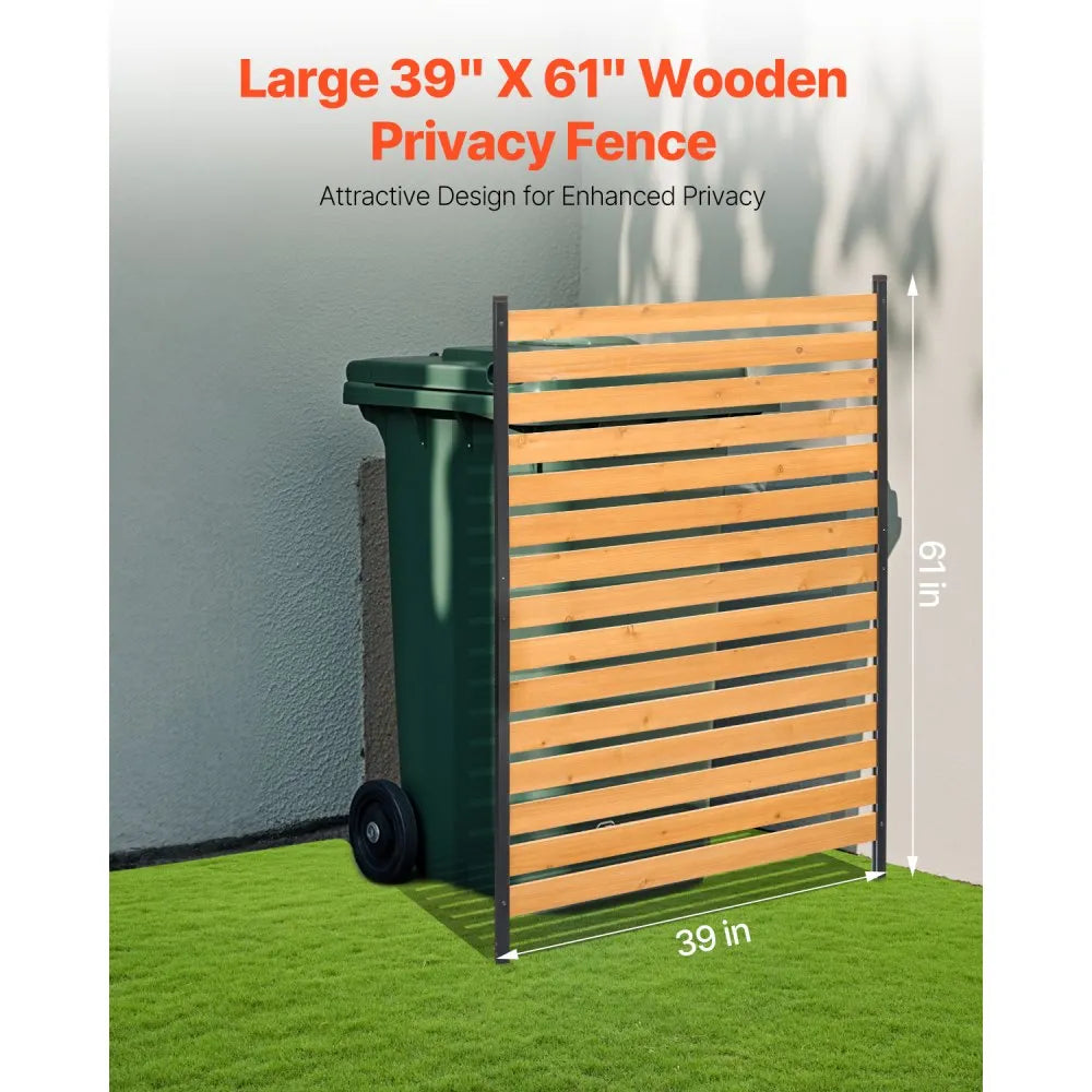 VEVOR Wood Privacy Fence 1 Panel Slatted Air Conditioner Fence 39