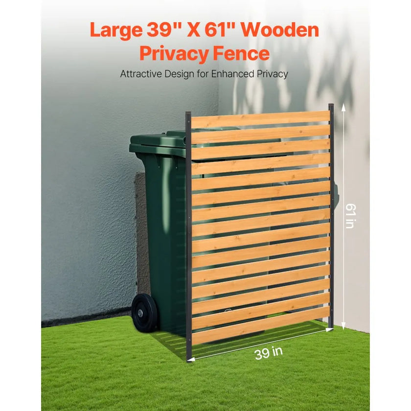 VEVOR Wood Privacy Fence 1 Panel Slatted Air Conditioner Fence 39