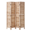 VEVOR Wood Room Divider Wooden Privacy Screen 4 Panel Room Separation Divider