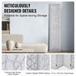 VEVOR Wood Room Divider Wooden Screen 4 Panel Room Separation Privacy Screen