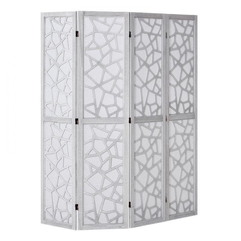 VEVOR Wood Room Divider Wooden Screen 4 Panel Room Separation Privacy Screen