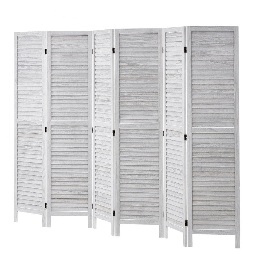 VEVOR Wood Room Divider Wooden Privacy Screen 6 Panel Room Separation Divider