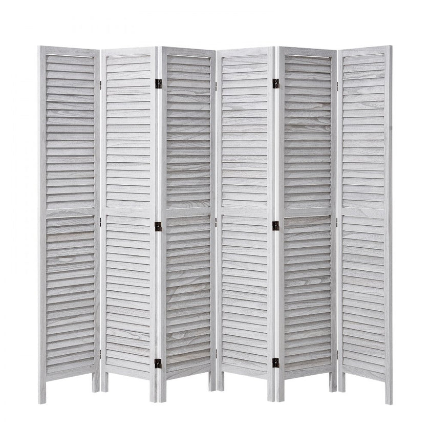 VEVOR Wood Room Divider Wooden Privacy Screen 6 Panel Room Separation Divider