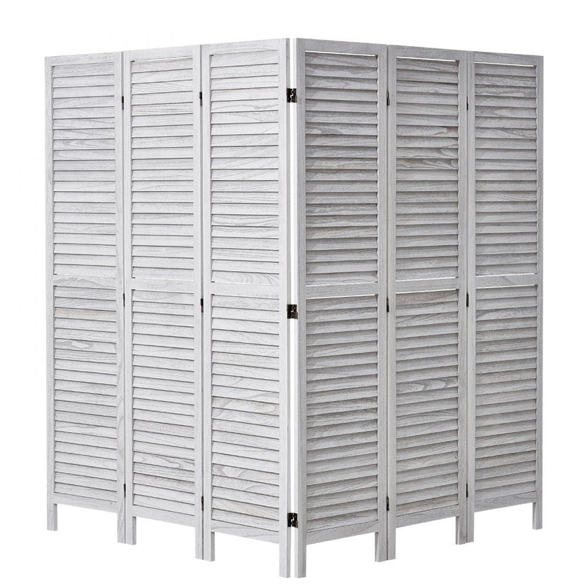 VEVOR Wood Room Divider Wooden Privacy Screen 6 Panel Room Separation Divider