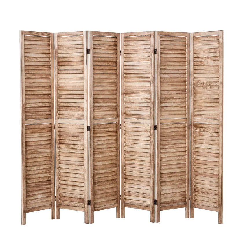 VEVOR Wood Room Divider Portable Wooden Partition 6 Panel for Room Separation