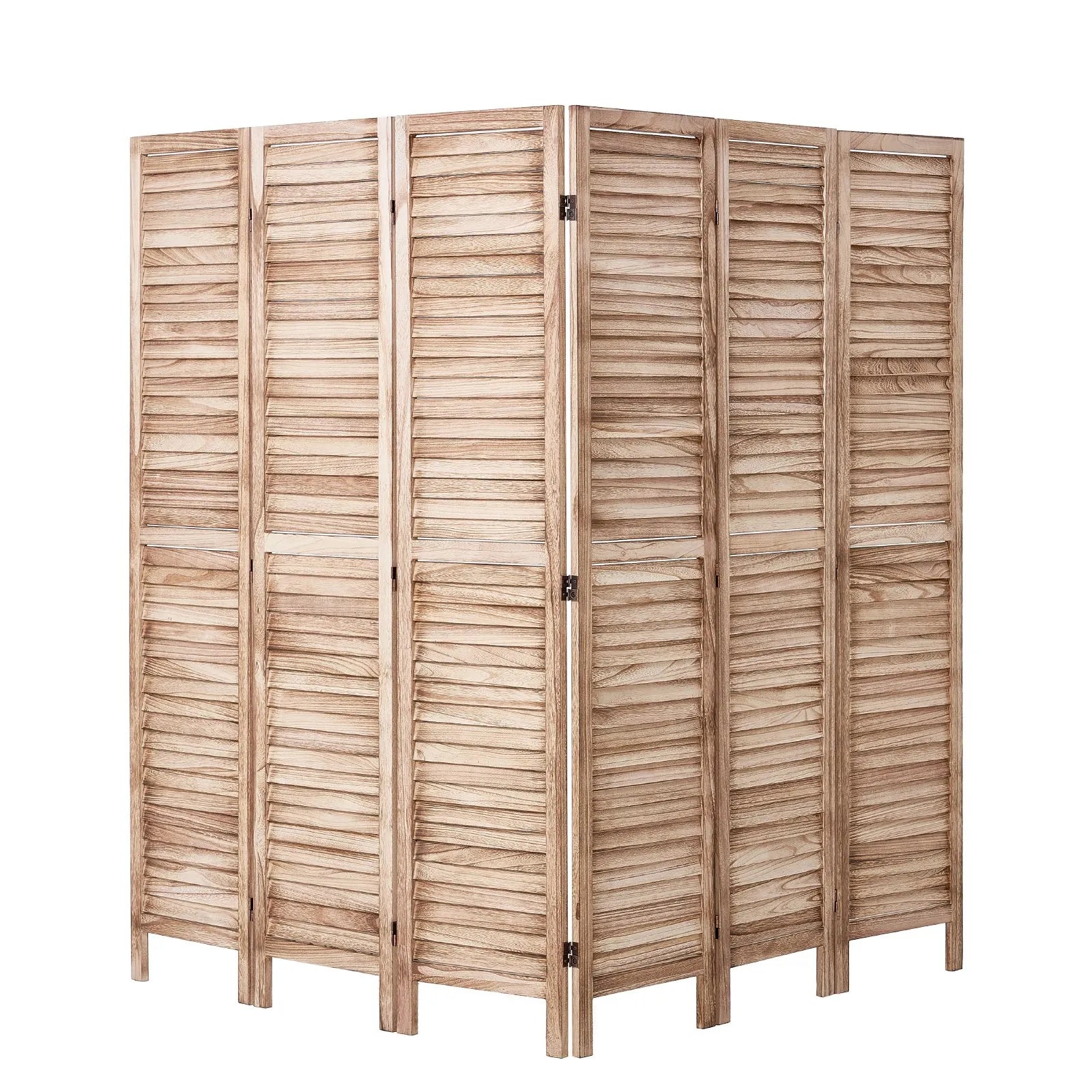 VEVOR Wood Room Divider Portable Wooden Partition 6 Panel for Room Separation