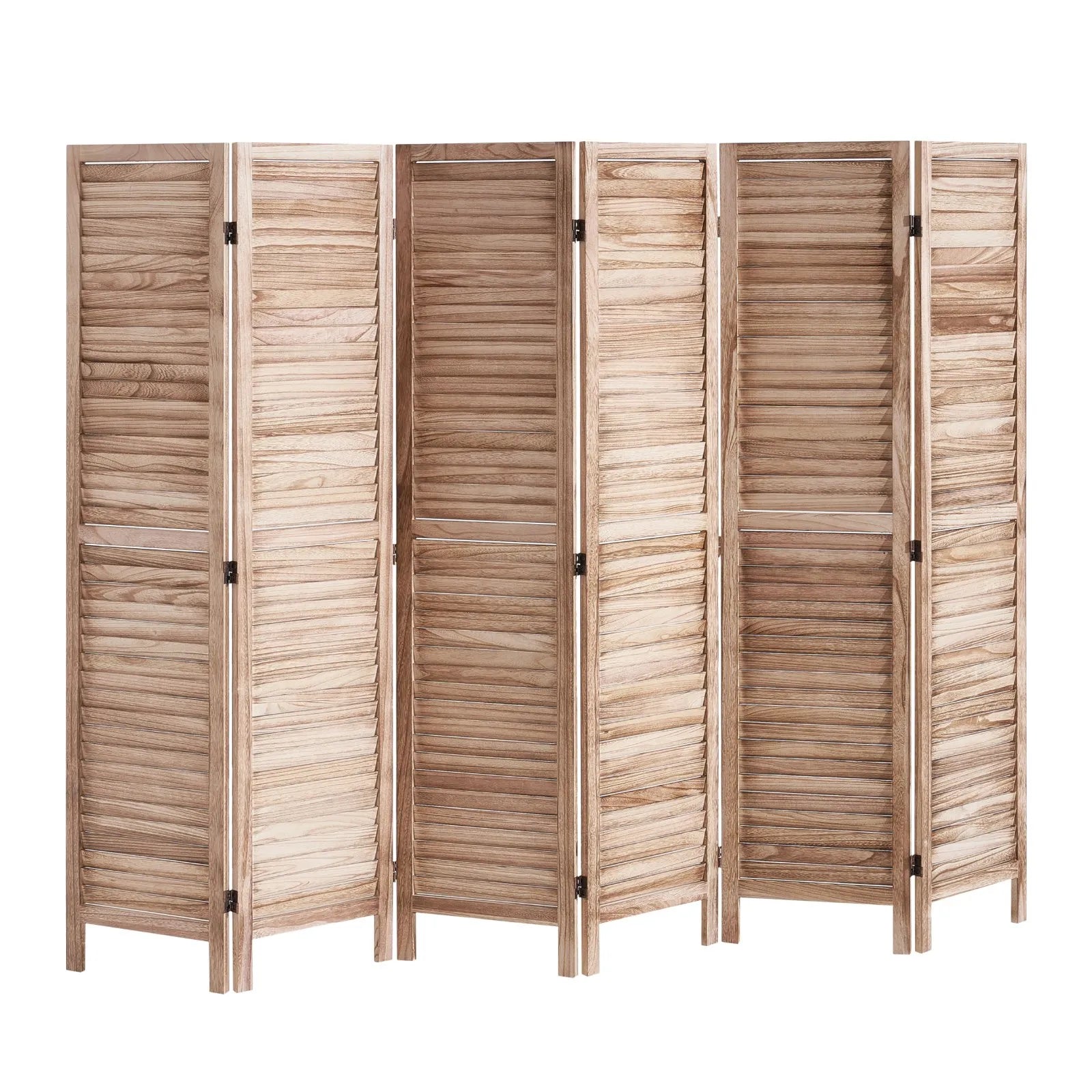 VEVOR Wood Room Divider Portable Wooden Partition 6 Panel for Room Separation