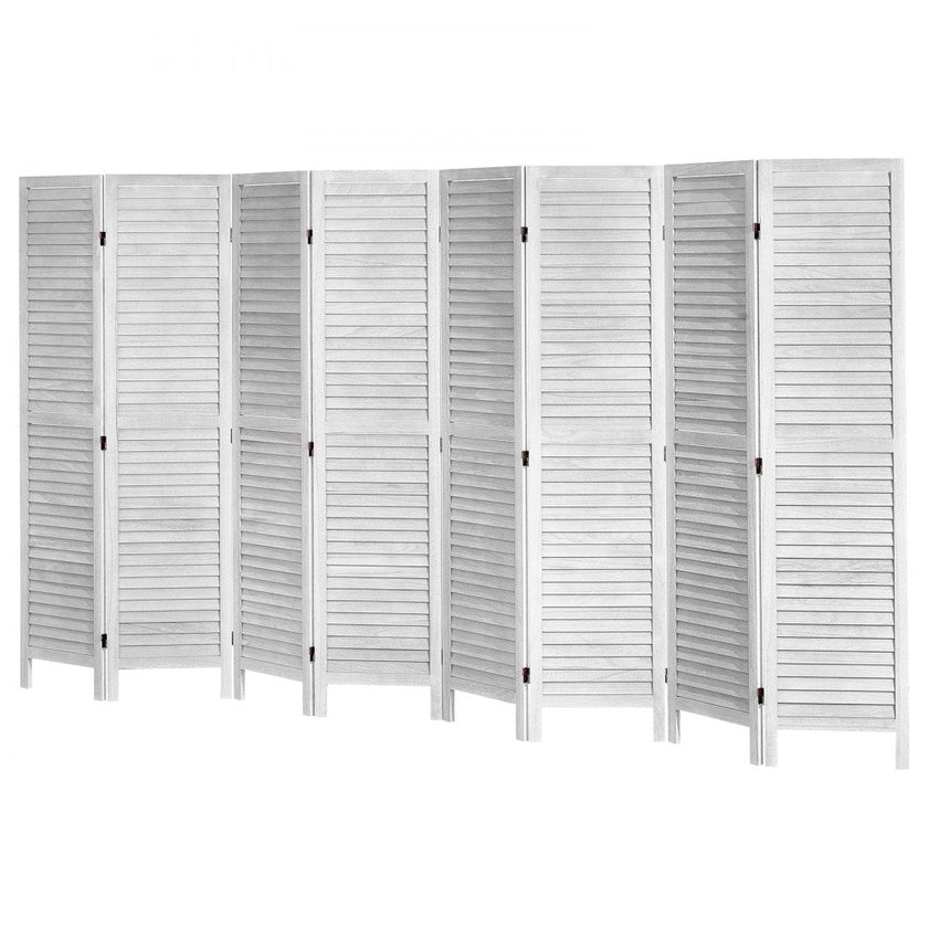 VEVOR Wood Room Divider Wooden Privacy Screen 8 Panel Room Separation Divider