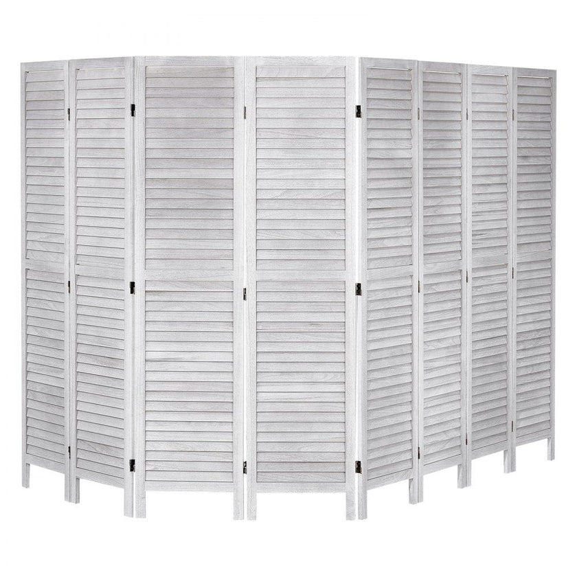 VEVOR Wood Room Divider Wooden Privacy Screen 8 Panel Room Separation Divider