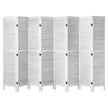 VEVOR Wood Room Divider Wooden Privacy Screen 8 Panel Room Separation Divider
