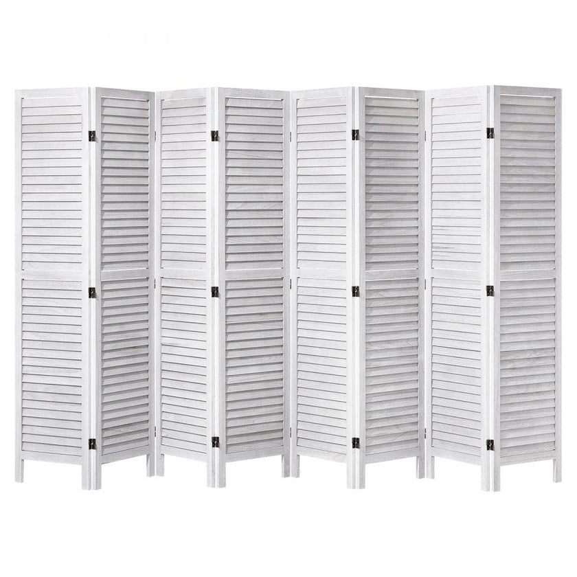 VEVOR Wood Room Divider Wooden Privacy Screen 8 Panel Room Separation Divider
