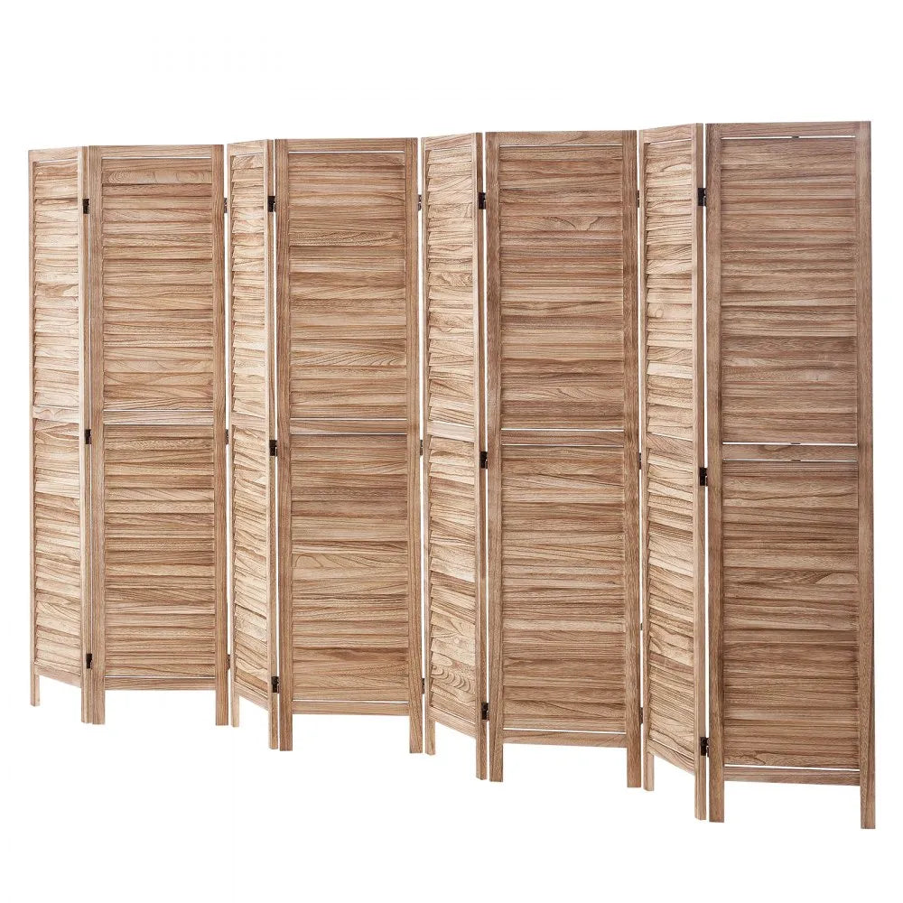 VEVOR Wood Room Divider Wooden Screen 8 Panel for Room Separation Home Office