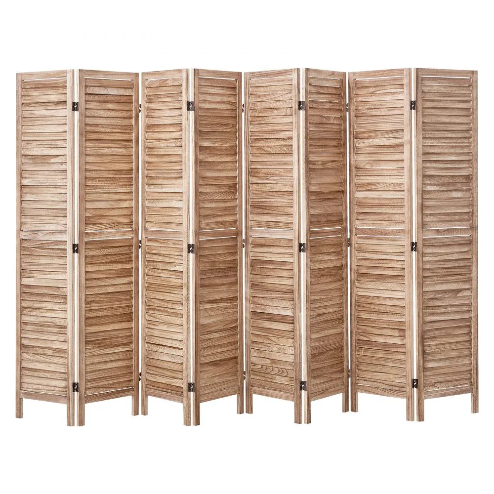VEVOR Wood Room Divider Wooden Screen 8 Panel for Room Separation Home Office