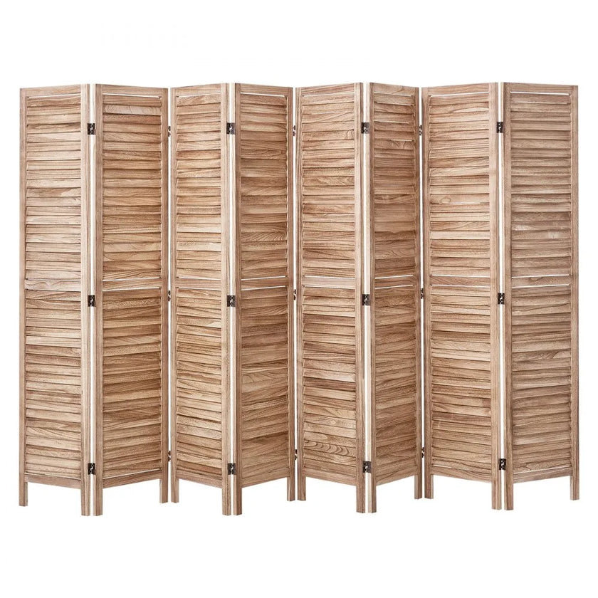 VEVOR Wood Room Divider Wooden Screen 8 Panel for Room Separation Home Office