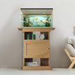 VEVOR Aquarium Stand, 20 Gallon Fish Tank Stand, 25.2 x 15.7 x 28.3 in MDF Turtle Tank Stand, 167.6 lbs Load Capacity, Reptile Tank Stand with Storage, Cabinet and Hardware Kit, Basswood Color